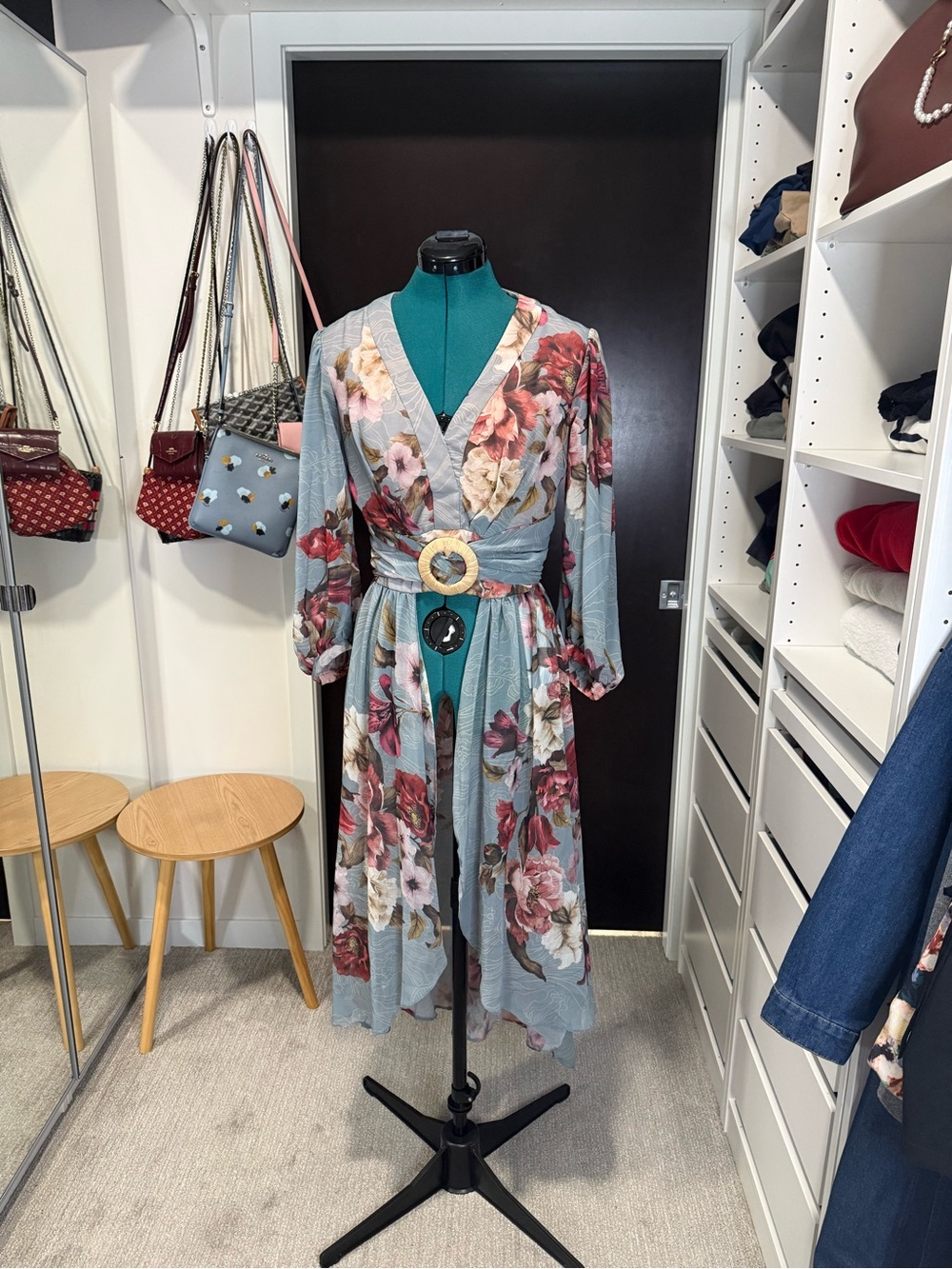 Blue Floral Blouse